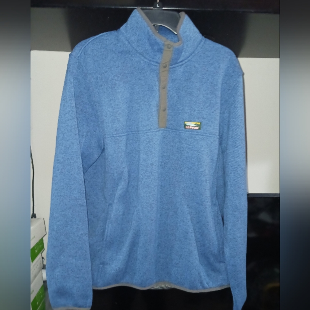 LL Bean 1/4 Snap Close Sweater